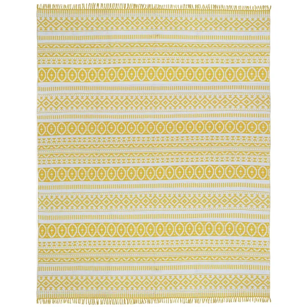 Complex Yellow Geo 9 ft. x 12 ft. Area Rug