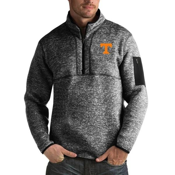 Tennessee Volunteers Antigua Fortune Big & Tall Quarter-Zip Pullover Jacket - Black