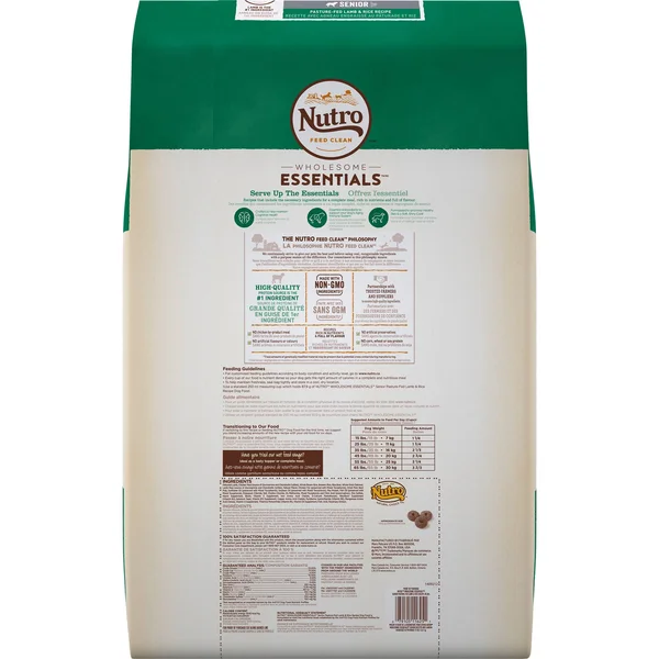 Nutro Wholesome Essentials Senior Lamb & Rice Dry Dog Food - 30 lbs