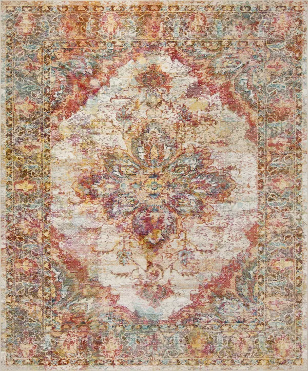 Safavieh CRS508V Crystal Cream - Rose Area Rug - 7& x 7& Round