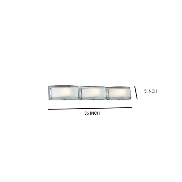 PLC Lighting 7836 PC 3 Light Vanity Millennium - 5 inches x 36 inches