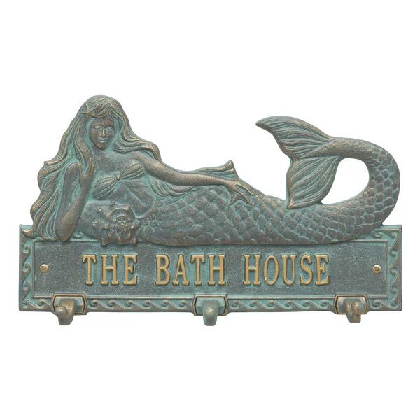 Whitehall Lighthouse Vertical Address Plaque Blue/Gold