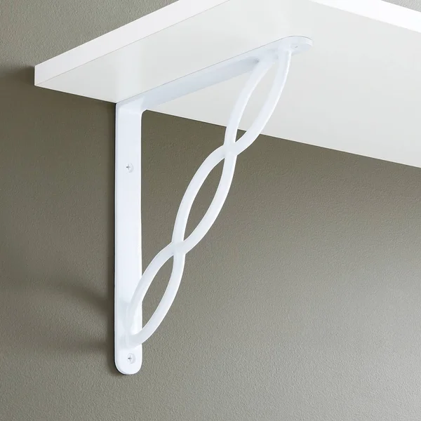 10x22 Cassell Cast Iron Shelf Bracket - White Powder Coat - Signature Hardware 457187