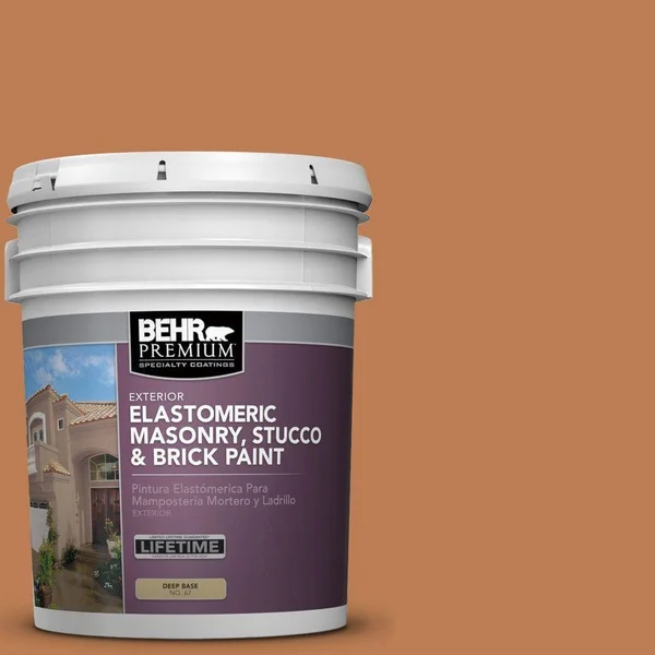 BEHR Premium 5 gal. #MS-11 Rustic Orange Elastomeric Masonry - Stucco and Brick Exterior Paint 07111705