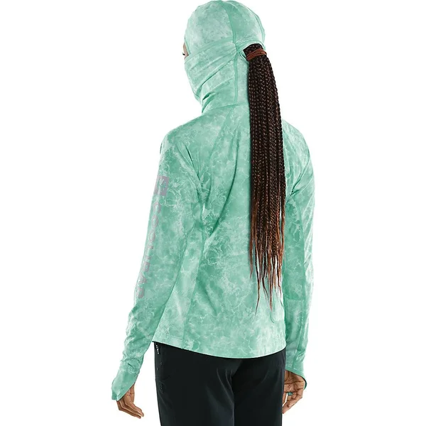 Coolibar Plus Size Women's Paros Sailing Hoodie - Shirts for Women, Green, 3X