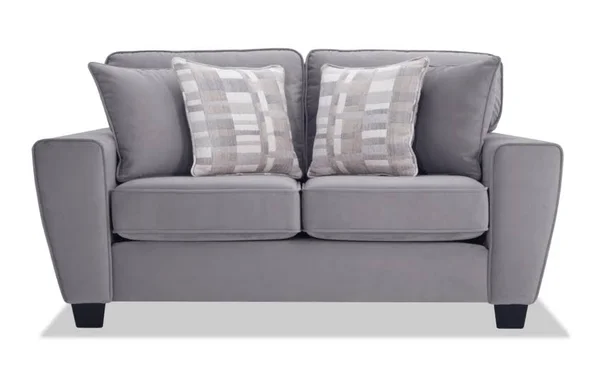 Julie Loveseat in Gray, Memory Foam, Transitional Loveseats Polyester by Bob's Discount Furniture