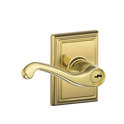 Schlage F51AFLA625ADD Flair Lever with Addison Trim Keyed Entry Lock Finish: Bright Chrome