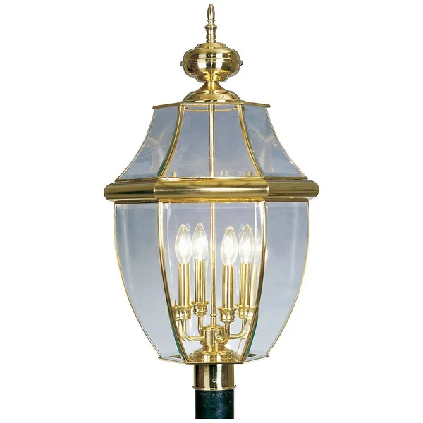Livex Lighting Monterey 4 Light Outdoor Post Lantern - Black 2358-04
