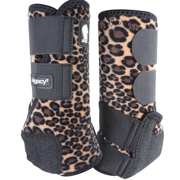 Classic Equine Legacy2 Front Boots Small Cheetah