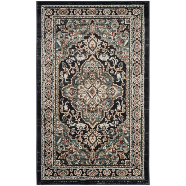 Safavieh LNH338A Lyndhurst Teal, Grey Area Rug - 8& x 10&
