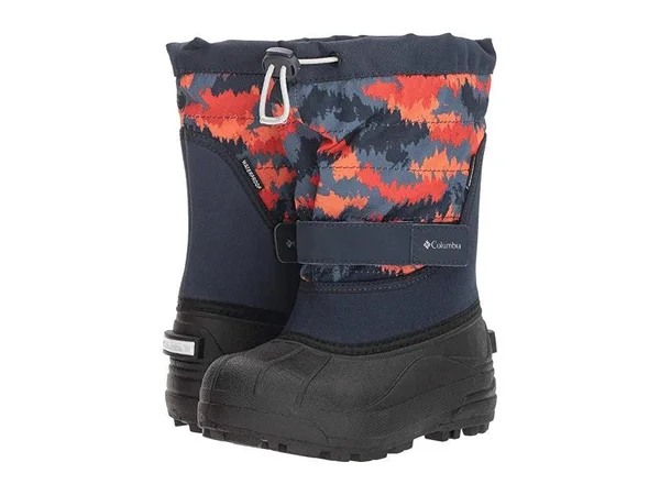 Columbia Boys& Powderbug Plus II Boots - abyss/gray, 12 Toddler