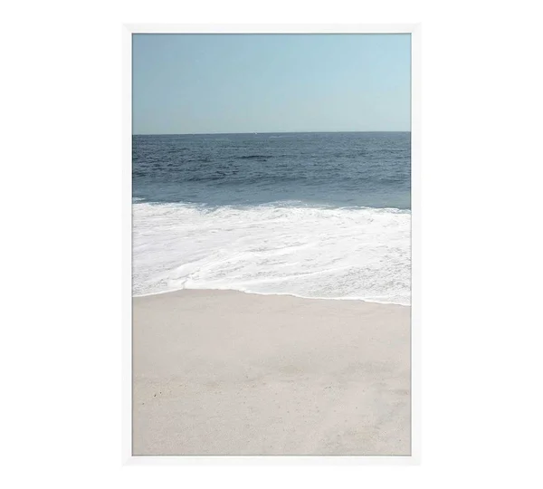 Coastal Diptych Framed Print 1, Matte White, 30x22Wx44x22H
