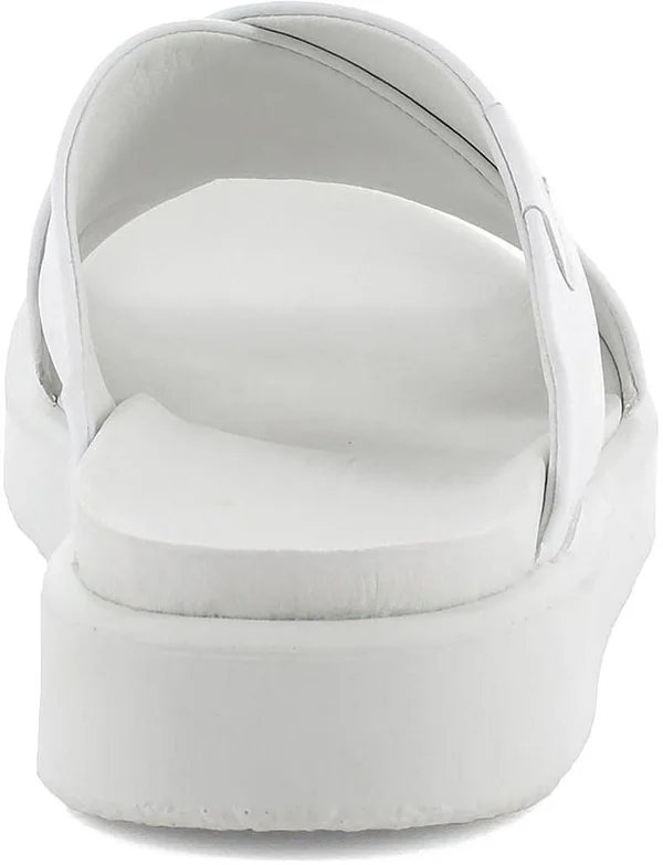 Ecco Flowt LX Slide Sandals, Women's, White, Size: 4.0M
