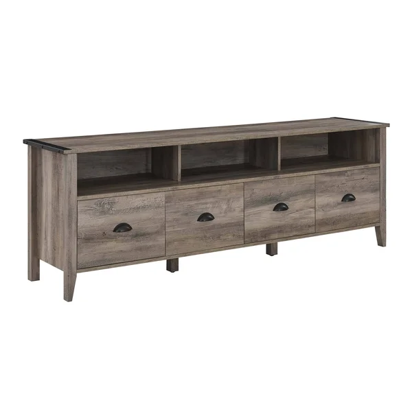 Walker Edison Clair 70 Industrial Farmhouse 4-Drawer TV Stand
