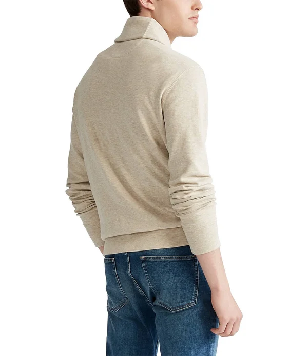 Polo Ralph Lauren Luxury Jersey Shawl Pullover - Mens, S, Aviator Navy