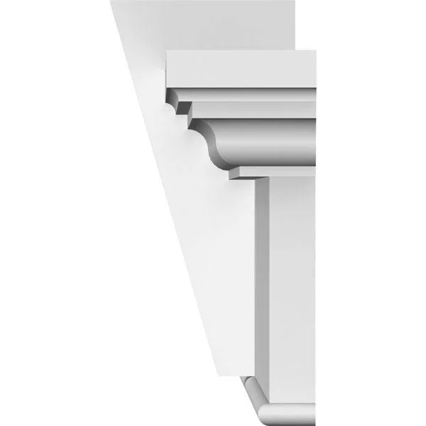 Ekena Millwork CRH07X174BTKF 174x22 Bottom Width x 178x22 Top Width x 7 1/4x22H x 1x22P - Craftsman Crosshead with Bottom Trim w