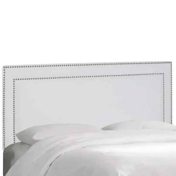 Darby Home Co Albertina Upholstered Panel Headboard - Size: Twin, Upholstery: Velvet White