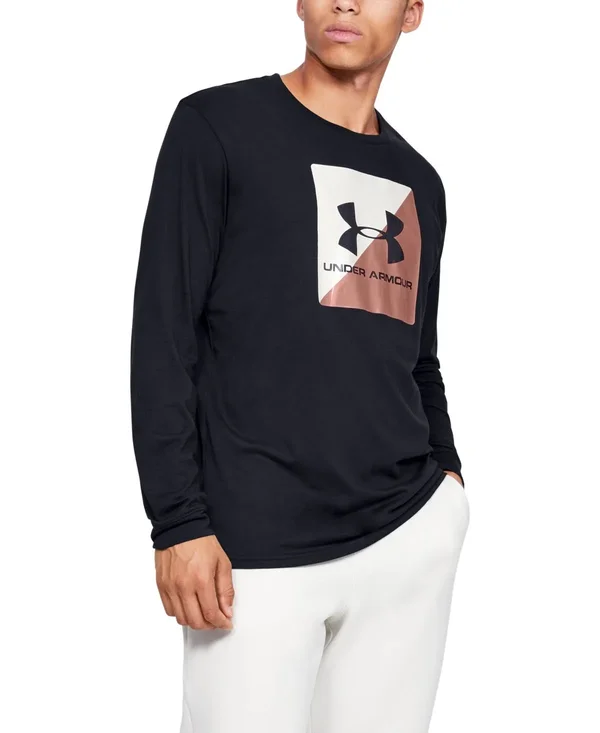 Under Armour Men's Boxed Sportstyle Half Long Sleeve - Black - MD