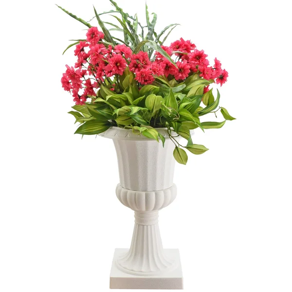 Arcadia Garden Products PL50WT-2 Deluxe Plastic Urn White Pack of 2 10x22 X17
