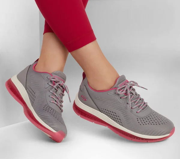 Skechers Women's Bobs Sport Gamma - Cool Chilin& Sneakers, Gray, 7.0