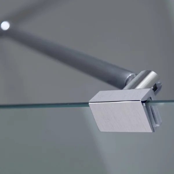 Aston Aquadica 32x22 x 32x22 x 72x22 Completely Frameless Square Hinged Shower Enclosure - Stainless Steel