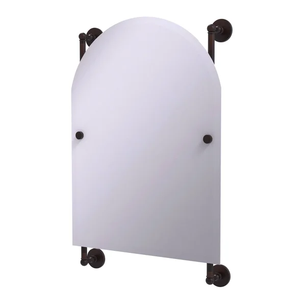 Allied Brass Prestige Skyline Collection Arched Top Frameless Rail Mounted Mirror - Unlacquered Brass