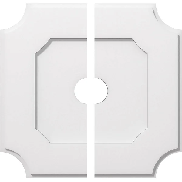 20 inchod x 3 inchid x 12 inchc x 1 inchp Locke Architectural Grade PVC Contemporary Ceiling Medallion - Two Piece