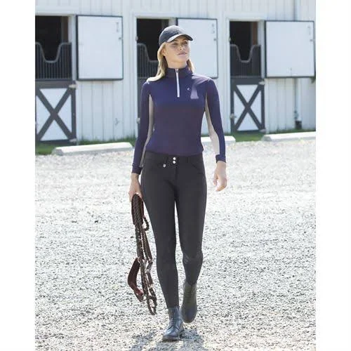 Horze Grand Prix Women's Silicone Grip Full Seat Breeches - 22 - Black