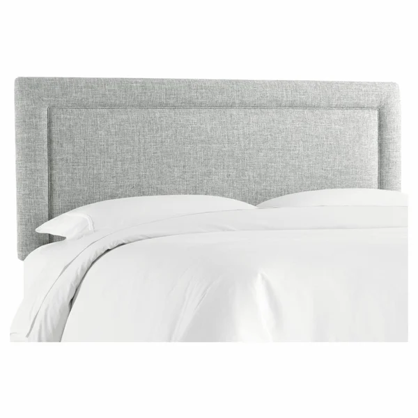 Skyline Zuma Border Upholstered Headboard Pumice - Size: Twin