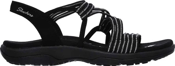 Skechers Reggae Slim - Stretch Slinky Sandals - Black, 5.0