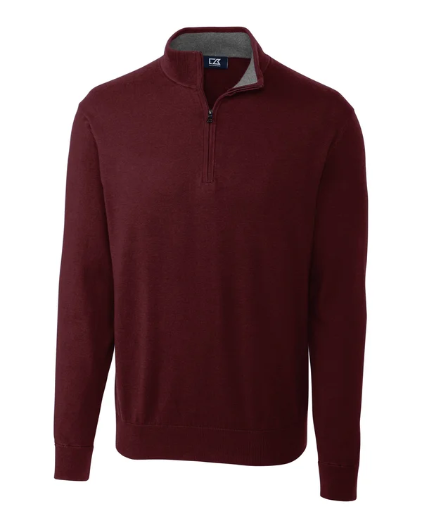Cutter & Buck MCS07728 Men's Lakemont Half Zip Sweater - Red