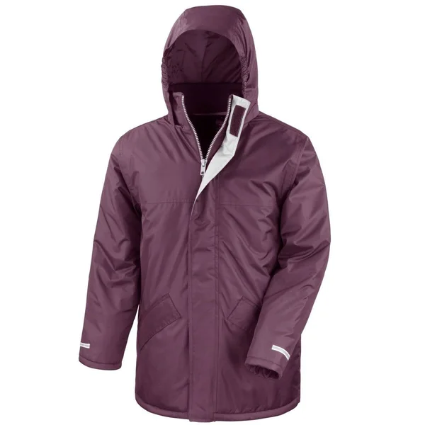 Result Mens Core Winter Parka Waterproof Windproof Jacket Burgundy L