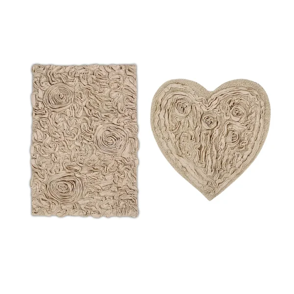 Home Weavers Radiant Bath Rug - 3 Piece Set - Natural