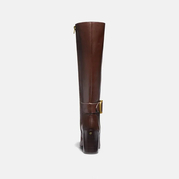 Coach, Evelyn Buckle Boots, Walnut - 7
