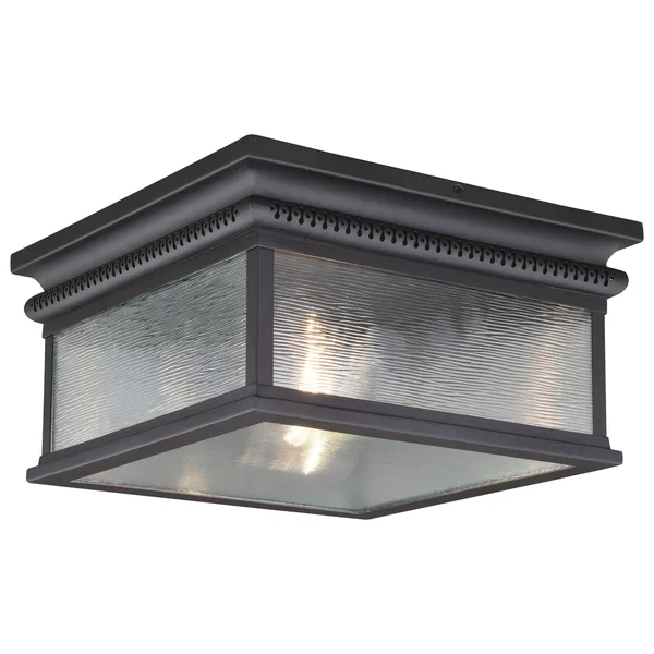 Vaxcel Cambridge 2 Light Outdoor Flush Mount, Oil Rubbed Bronze T0472