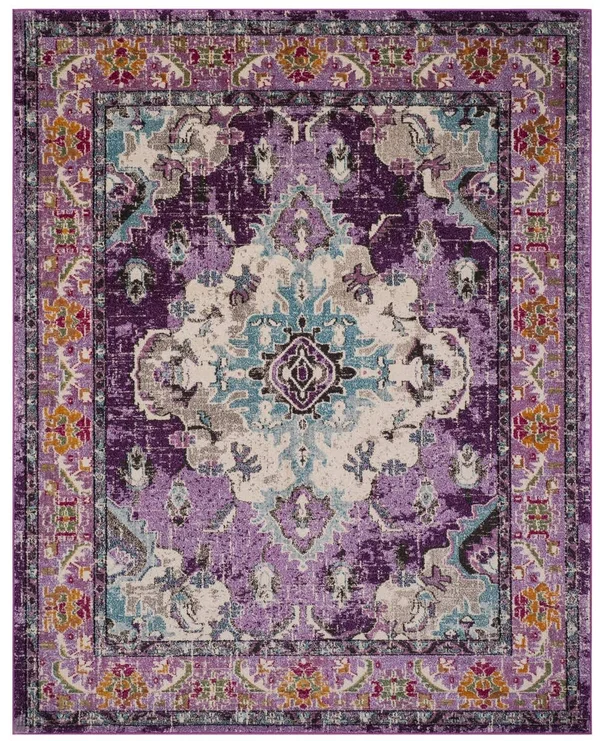 Safavieh MNC243L Monaco Violet - Light Blue Area Rug - 8& x 10&