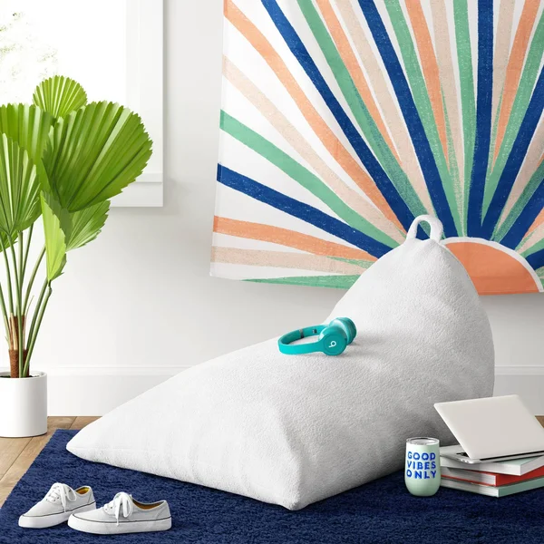 Triangle Bean Bag Chair Sherpa - Room Essentials