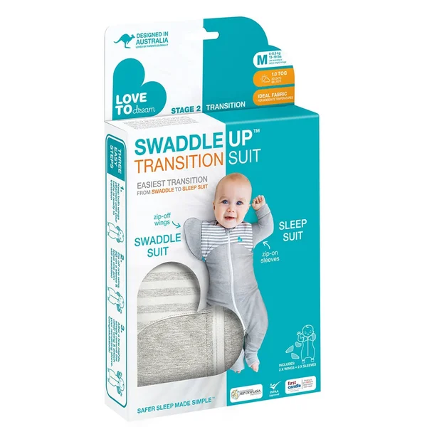 Gray Swaddle Up Transition Suit, Love to Dream Large