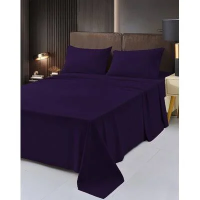 Hunziker Rayon Sheet Set Eider & Ivory Size: King, Color: Purple