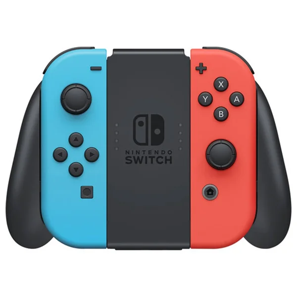 Nintendo Switch with Neon Blue/Red JoyCons Bundle Includes Extra Warranty, Black