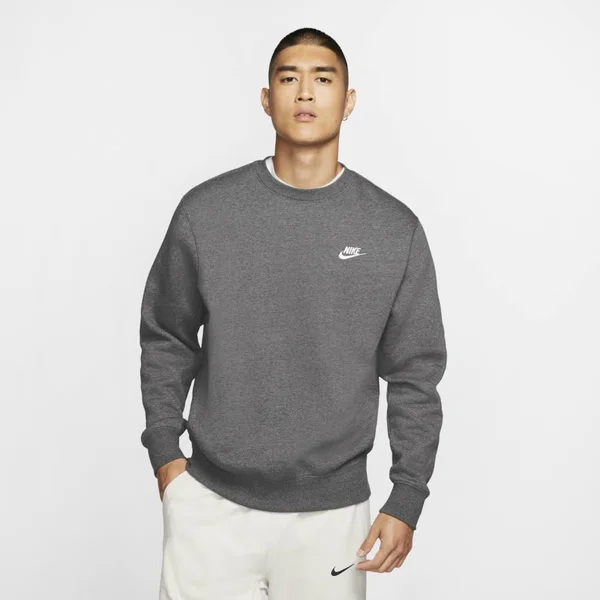 Nike Sportswear Club Crew Sweatshirt - Charcoal Heather - Medium