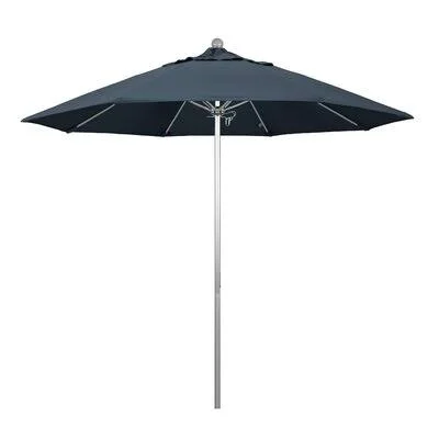Caravelle 9' Market Umbrella Sol 72 Outdoor Frame Color: Silver Anodized - Fabric Color: Pacifica Sapphire
