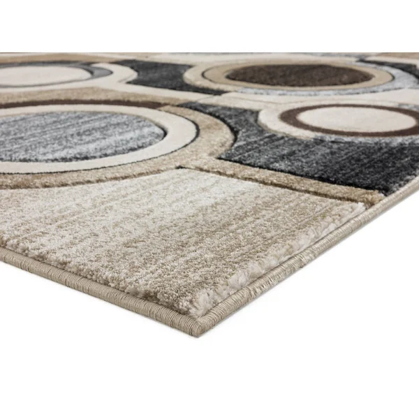 MDA Home Orelsi Brown/Gray Contemporary Polypropylene Area Rug - 3&9x22 x 5&9x22