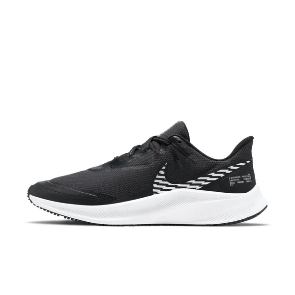 Nike Quest 3 Shield Black Metallic Silver - Size 8.5 Men