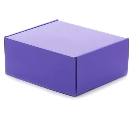 Paper Mart 50ea - 12 X 12 X 4 Purple Corrugated Tuck Top Box