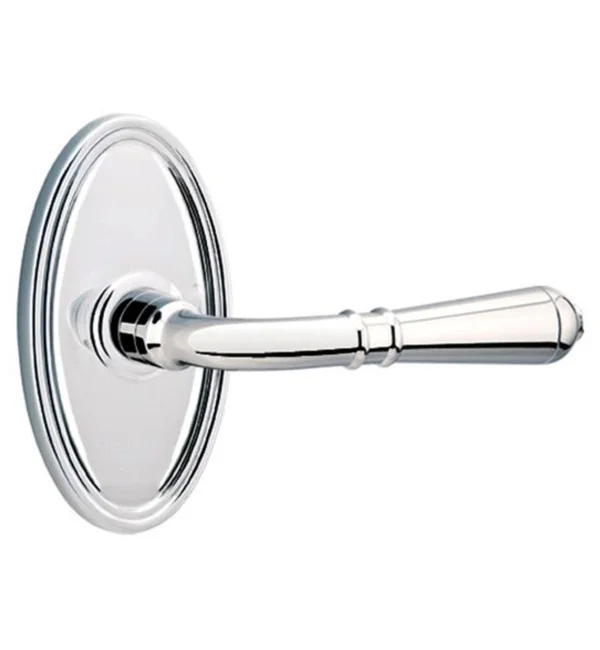 Emtek 8220TUS10BLH Privacy Turino Lever with Oval Rose Finish: Oil Rubbed Bronze - Handle Orientation: Left