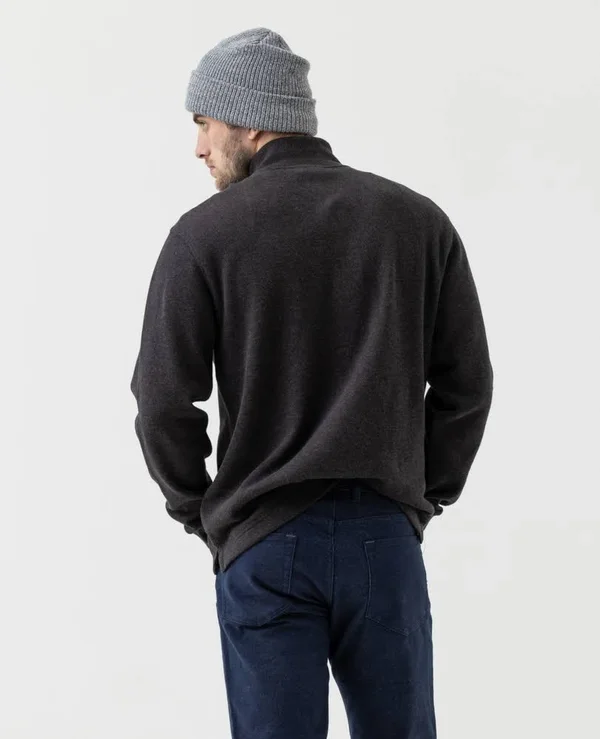 Rodd & Gunn Men's Alton Ave Quarter Zip Sweater - Mud - XXL