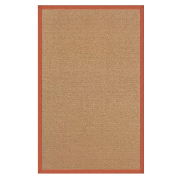 Linon Athena Natural and Burnt Orange, RUG-AT011023