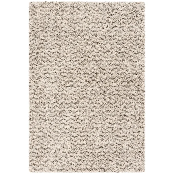 Safavieh Hudson Shag SGH330A Ivory/Grey 7& x 7& Round Area Rug