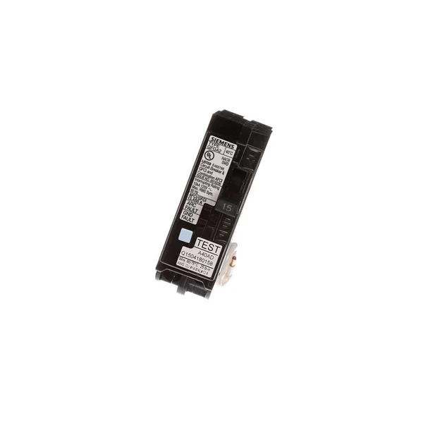 Siemens Q115DF 15-Amp AFCI/GFCI Dual Function Circuit Breaker, Plug on Load Center Style